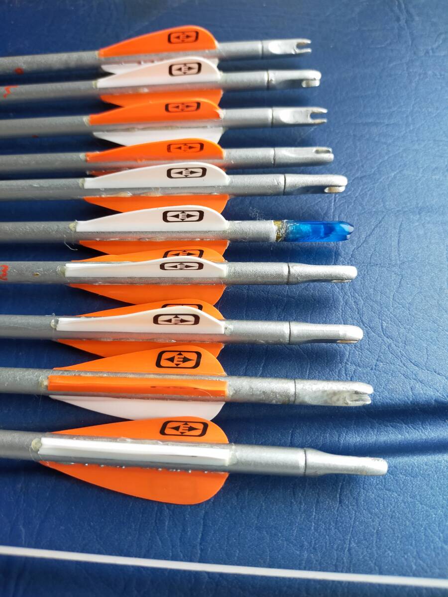 EASTON X7 アルミ矢10本セット　長さ約67.5cm　羽根等補修済み　アーチェリー