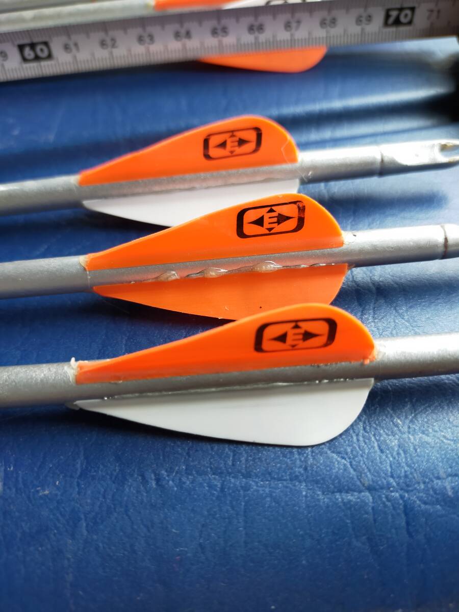 EASTON X7 アルミ矢10本セット　長さ約67.5cm　羽根等補修済み　アーチェリー