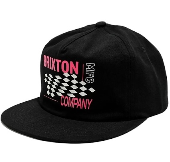 Brixton Neon Finish Line Snapback Hat Cap Black キャップ