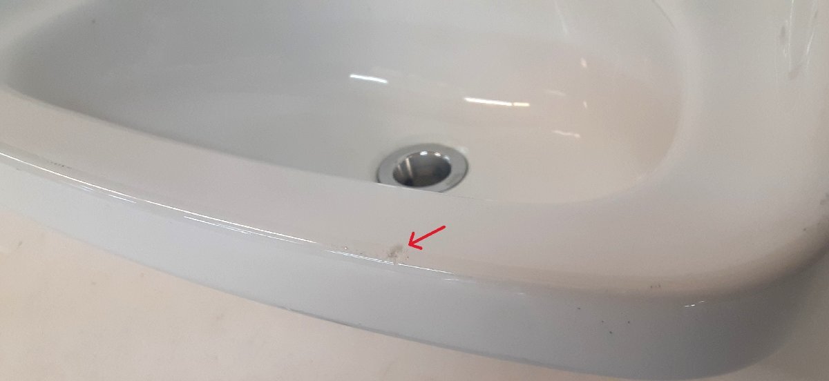 ★98996 TOTO 手洗い器 L 小型洗面ボウル 洗面ボール 洗面臺 手洗いボウル 壁付け型 陶器 W40.5xD32.5xH22㎝ 中古★