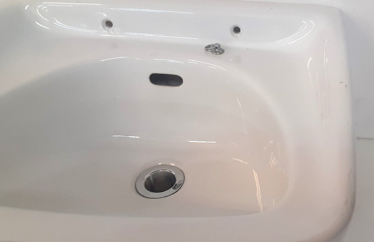 ★98996 TOTO 手洗い器 L 小型洗面ボウル 洗面ボール 洗面臺 手洗いボウル 壁付け型 陶器 W40.5xD32.5xH22㎝ 中古★