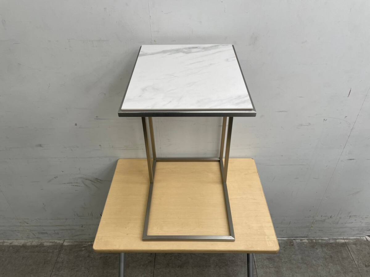 T6413☆展示美品☆モダンスタイル☆セラミック天板☆サイドテーブル☆