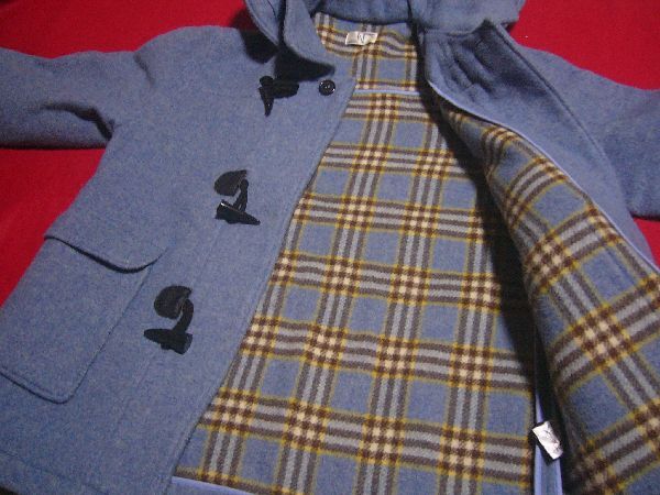 【毛80％で暖かい】art letter アートレター ダッフルコート 2WAY 男の子 女の子 バーバリー柄 130サイズ ビンテージ 防寒