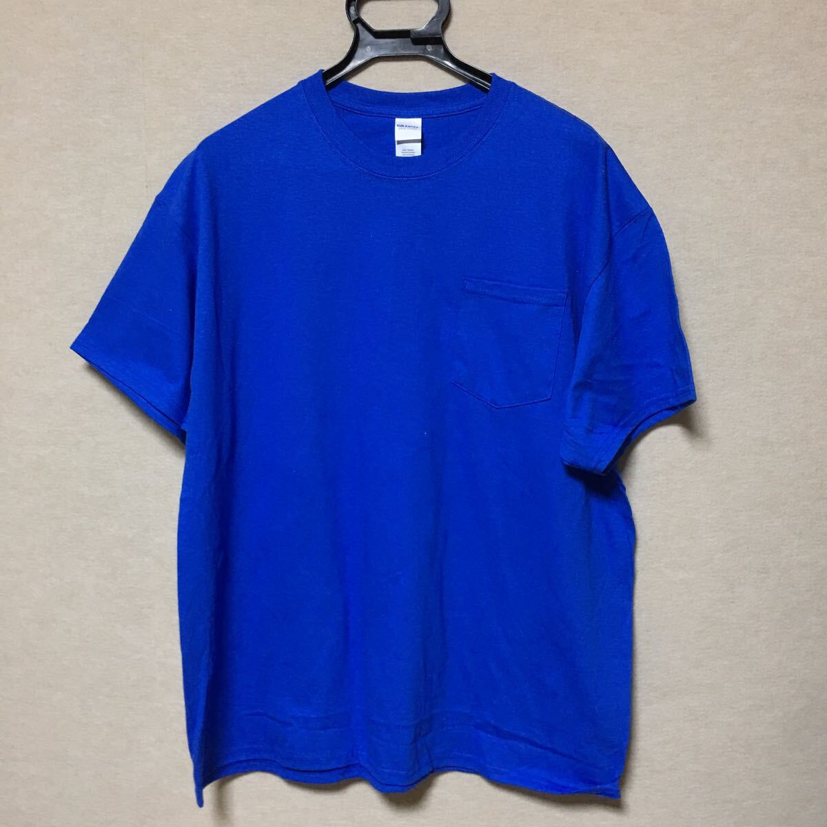 新品未使用 GILDAN ギルダン 半袖Tシャツ ポケット付き ロイヤルブルー 青 XL