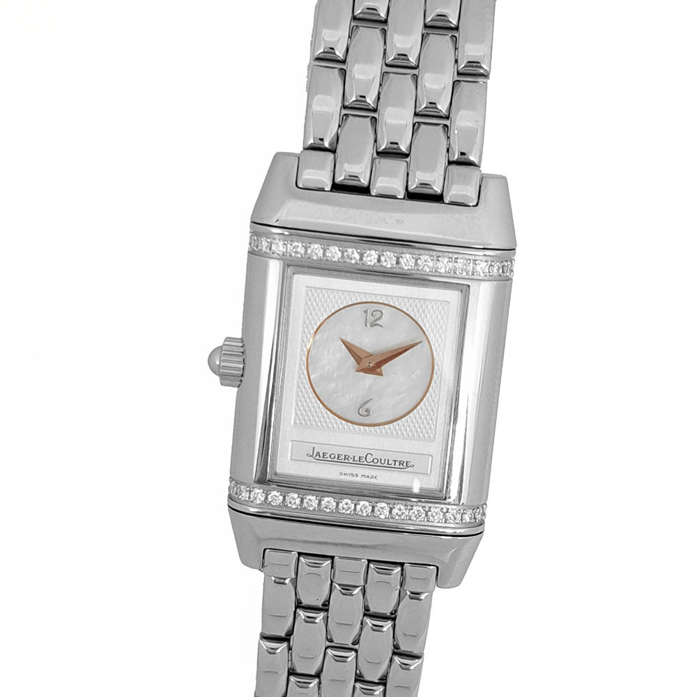  Jaeger-Le Coultre Revell so Duet 266.8.44 бриллиантовая оправа OH settled прекрасный товар женский механический завод часы 