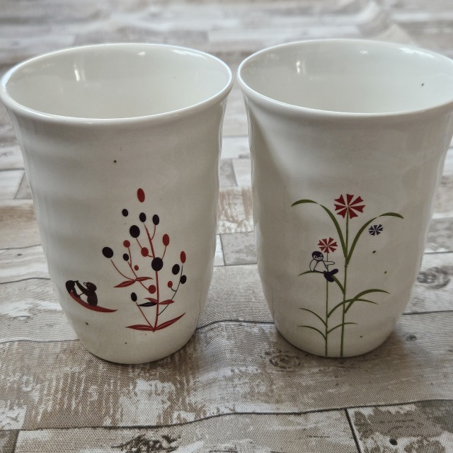 新品 ピングー ピンガ ミスタードーナツ フリーカップ 2點(diǎn)セット 2003 ミスド 食器 カップ コップ 湯呑み 和テイスト