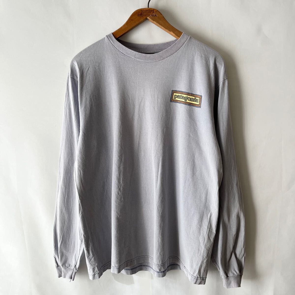 【上品】 Patagonia 90s 黒タグ T 長袖 HABITAT SHARED DESTINIES MINGLED 長袖Tシャツ