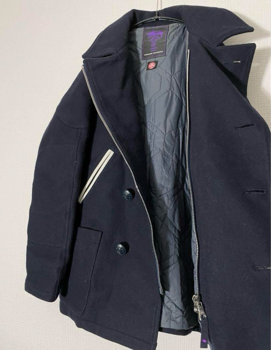 stussy Pコート GORE WINDSTOPPER ネイビー M Yahoo!オークション - 美品STUSSY DELUXE Pコート GORE