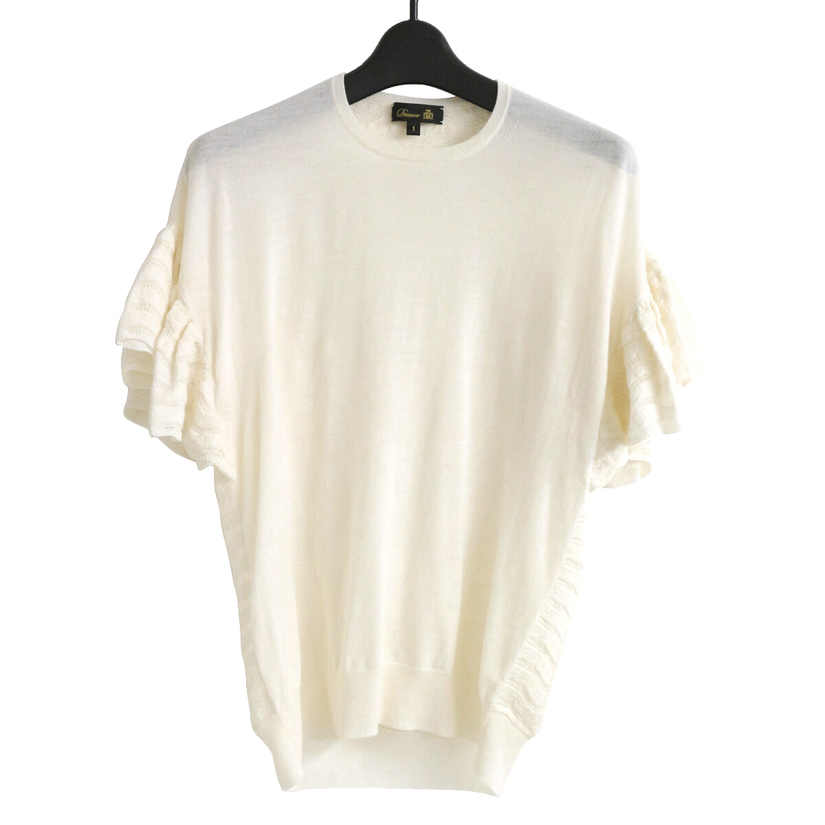 Drawer D PR1 WO 16G LACE/SSL PO レースショートスリーブニット 1 6518-106-0348 ドゥロワー
