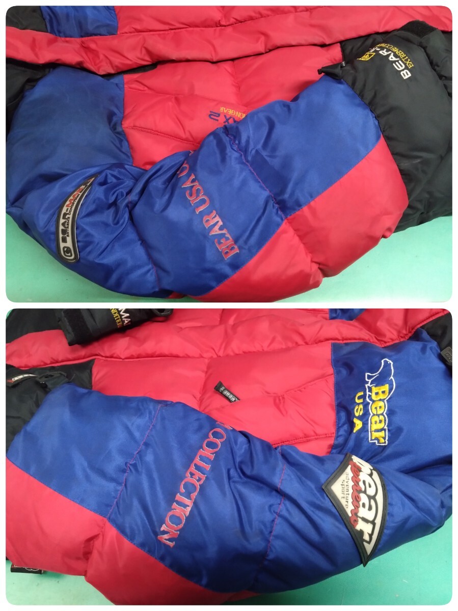 * Bear U.S.A 90s Vintage OLD BEAR-MAX 2 пуховик M нейлон красный RN90680 б/у текущее состояние товар ③