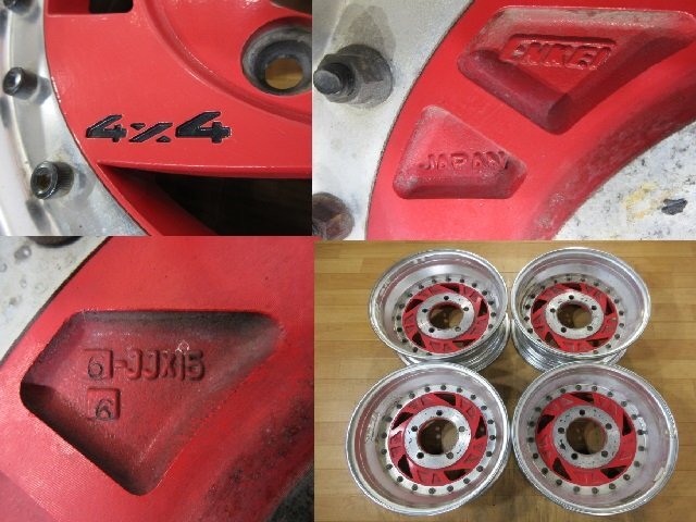 * Suzuki Jimny Sierra custom installation .! * deep rim ENKEI "Enkei" made in Japan 3 piece aluminium wheel 4ps.@5H-139.7 15 -inch 6J approximately +0