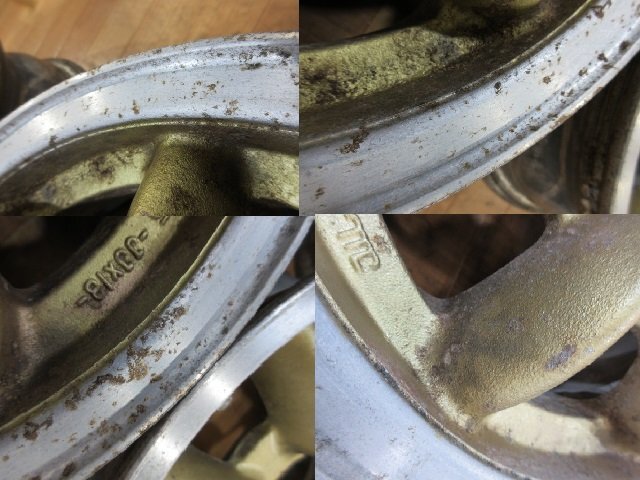 希少! 舊車 當時物 FORMULA-1 フォーミュラ ワン 日本制 アルミホイール 4本 4H-120 13インチ 5J+35 検索用 ( ワタナベ ブラックレーシング