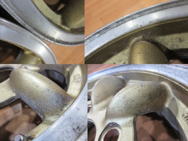 希少! 舊車 當時物 FORMULA-1 フォーミュラ ワン 日本制 アルミホイール 4本 4H-120 13インチ 5J+35 検索用 ( ワタナベ ブラックレーシング