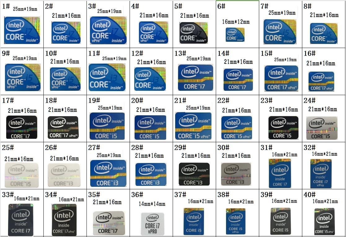 295# 10 2 поколения [intel vPRO i5 An Evo Design ] эмблема наклейка #18mm*23mm# условия имеется бесплатная доставка 