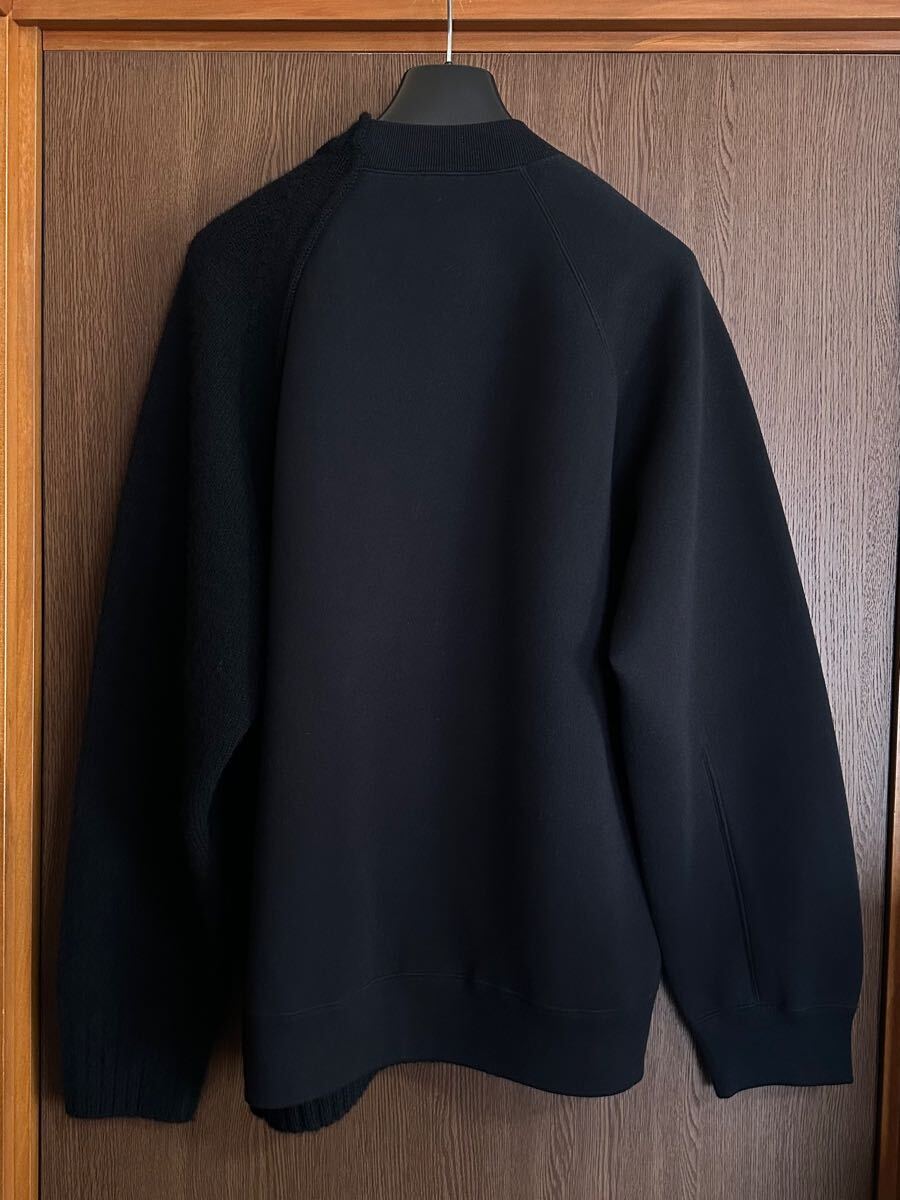 24AW新品 sacai ジップ スポンジ スウェット シャツ ドッキング 24AW新品 sacai ジップ スポンジ スウェット シャツ ドッキング