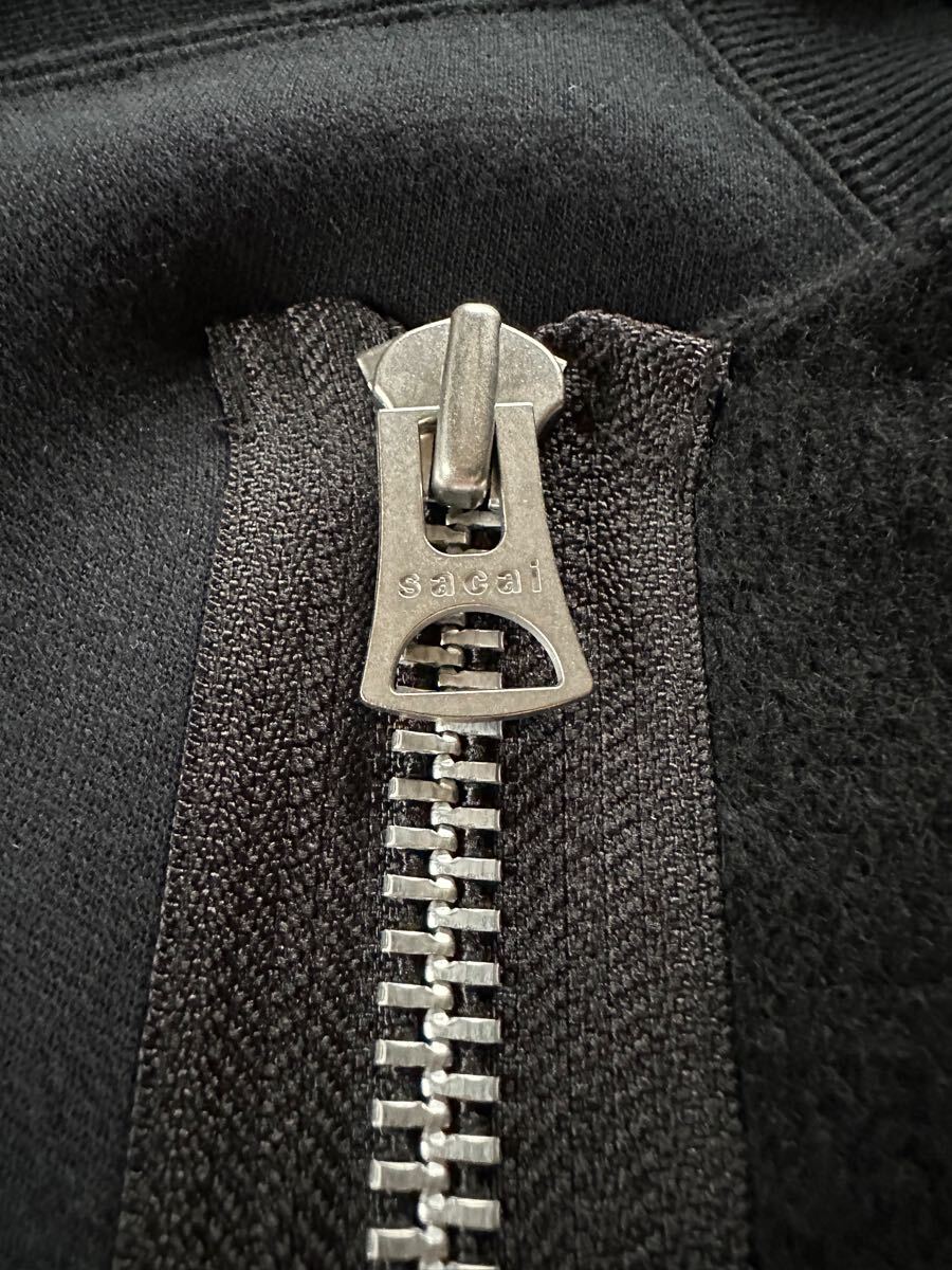 24AW新品 sacai ジップ スポンジ スウェット シャツ ドッキング 24AW新品 sacai ジップ スポンジ スウェット シャツ ドッキング