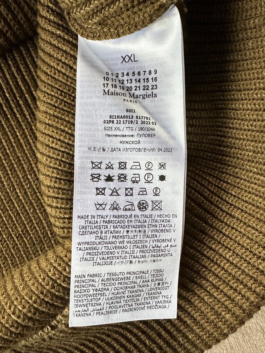XXL新品58%of メゾンマルジェラ ドライバーズニット セーター ジップ カーディガン ハイネック ブルゾン 23AW Maison Margiela 4 14 メンズ