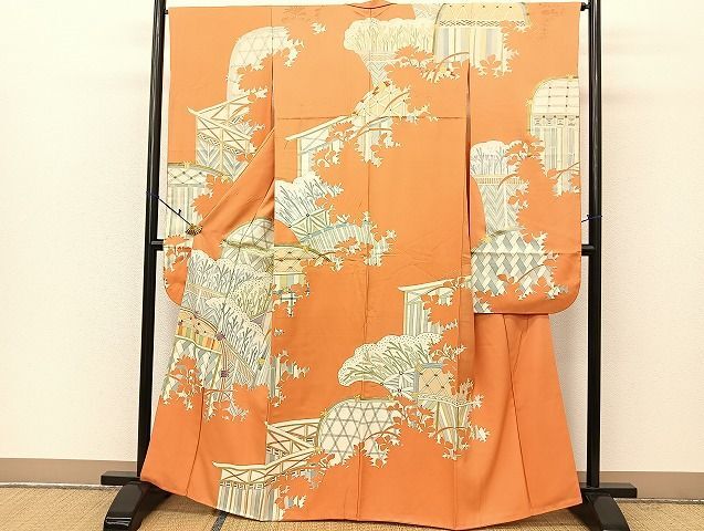 平和屋着物■豪華振袖　刺繍　葉隠れ　籬文　逸品　BAAK4185ct