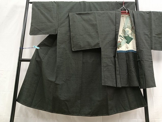 平和屋着物■男性　紬　アンサンブル　霞文　正絹　逸品　未使用　BAAM2287by