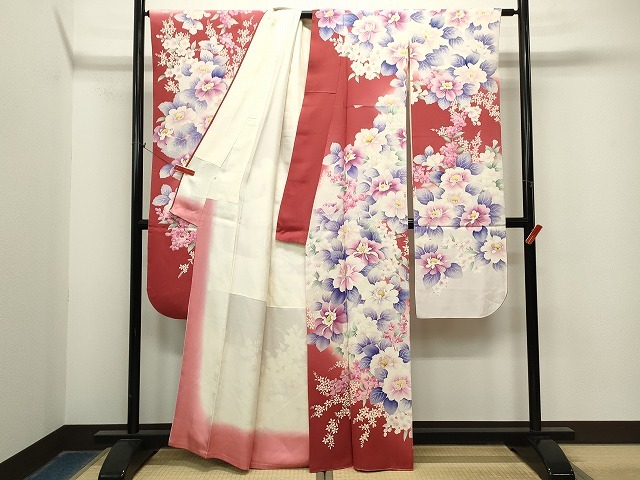 平和屋着物□豪華振袖 刺繍 草花文 銀彩 逸品 CAAI5845th