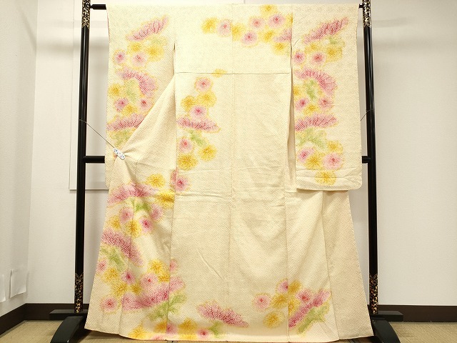 平和屋着物■豪華振袖　総絞り　草花文　逸品　CAAI7003ev