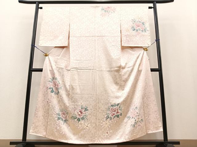 平和屋着物■訪問着　草花文　正絹　逸品　BAAL6609my