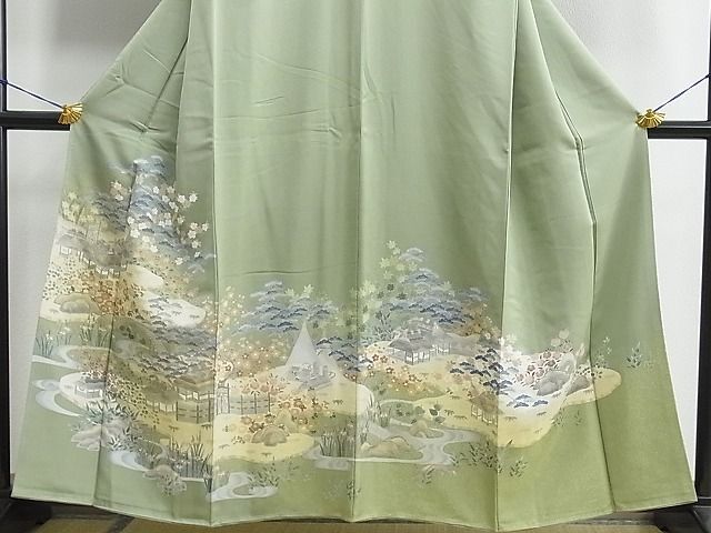 平和屋着物■豪華色留袖　御所解風景文　金通し地　逸品　BAAG8433pk