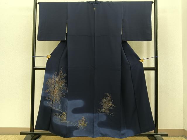 平和屋着物■豪華色留袖　刺繍　飾花文　暈し染め　金彩　正絹　逸品　BAAM9128me