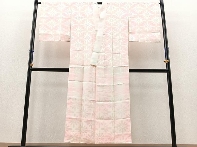 平和屋着物■上質な長襦袢　無双仕立て　花菱文　暈し染め　正絹　逸品　BAAL5412ow