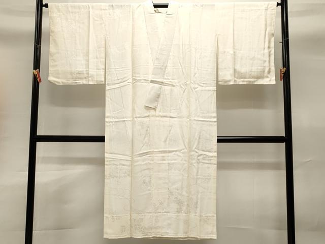 平和屋着物■長襦袢　無双仕立て　流水籬花地紋　正絹　逸品　CAAJ7856ch