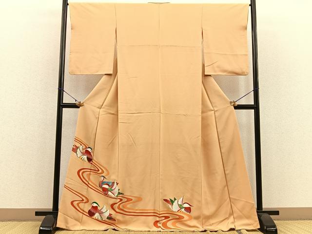 平和屋着物■豪華色留袖　鴛鴦　金彩　正絹　逸品　BAAL1686hj