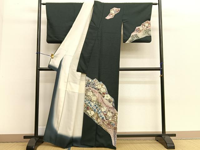  flat peace shop kimono # visit wear .. flower silk excellent article BAAL4782xi