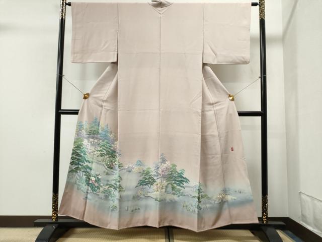 平和屋着物■豪華色留袖　友禅　作家物　浜松風景文　暈し染め　正絹　逸品　CAAJ2979yc
