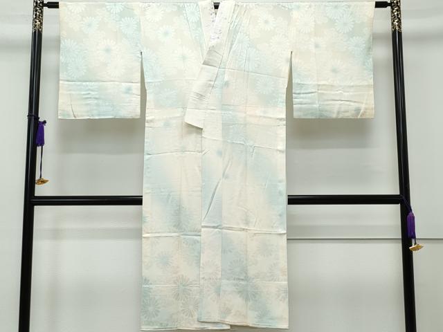 平和屋着物■長襦袢　無双仕立て　菊地紋　暈し染め　半衿刺繍　正絹　逸品　CAAJ5851vf