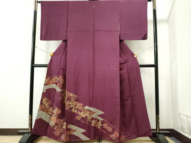 平和屋着物■豪華色留袖　駒刺繍　絞り　舞花文　正絹　逸品　CAAJ2774yc