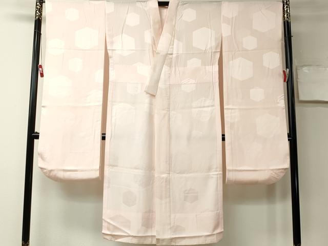 平和屋着物■振袖用長襦袢　無双仕立て　吉祥地紋　桜色　正絹　逸品　CAAJ7625ch