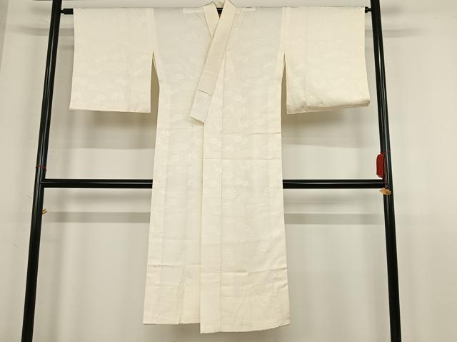 平和屋着物■長襦袢　無双仕立て　流水草花地紋　肌色　正絹　逸品　AAAM8967zg