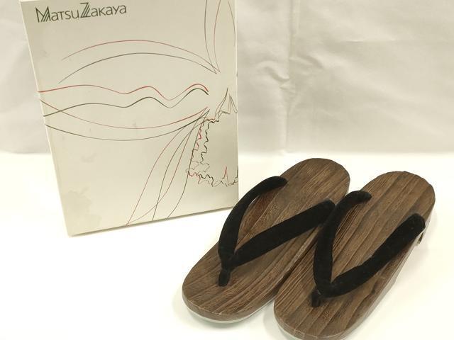 平和屋着物■和装小物　下駄　鼻緒：黒　逸品　未使用　AAAN0067ay