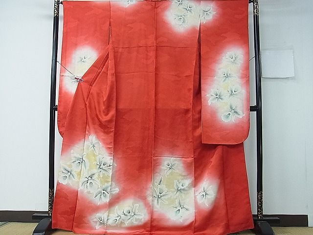 平和屋着物■豪華振袖　百合　暈し染め　金彩　逸品　CAAE9280ch