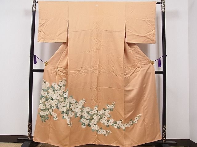 平和屋着物■豪華色留袖　刺繍　菊花文　金糸　逸品　CAAD0072fb