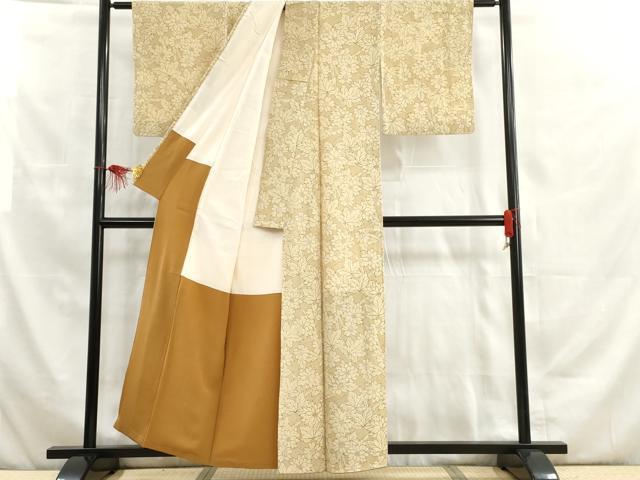 Yahoo!オークション - 平和屋着物 上質な小紋 草花文 正絹 逸品