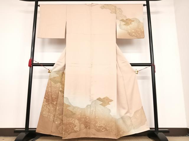 平和屋着物○訪問着 中国三大刺繍 汕頭刺繍 スワトウ刺繍 草花文 平和屋着物○訪問着 中国三大刺繍 汕頭刺繍 スワトウ刺繍 草花文