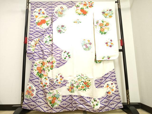 平和屋着物■豪華振袖　駒刺繍　花丸文　金彩　正絹　逸品　AAAN5104ck