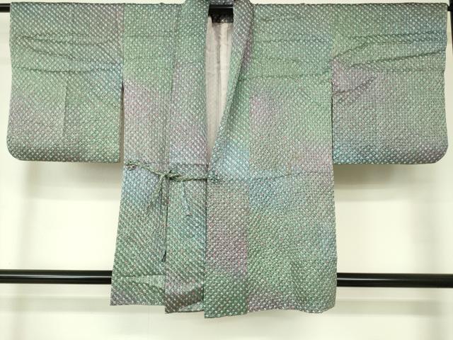 平和屋着物■道中着　総絞り　菱文　暈し染め　正絹　逸品　DAAJ8495cm