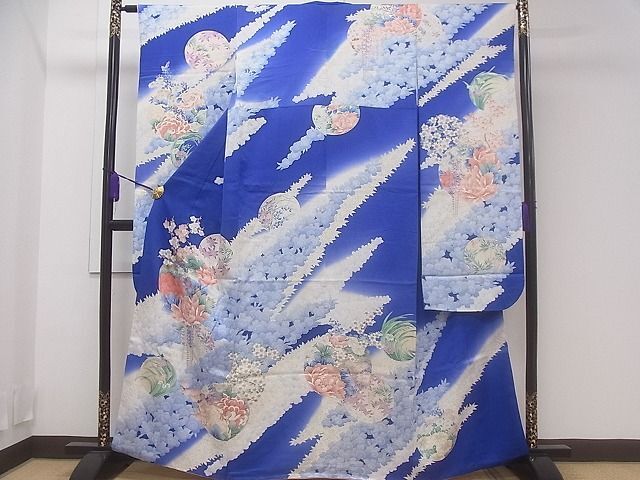 平和屋着物■豪華振袖　枝花鞠文　暈し染め　逸品　CAAF0176ev