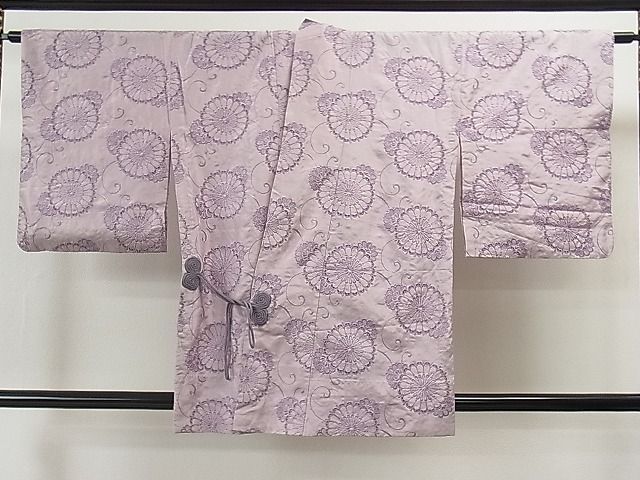 平和屋着物■道中着　単衣　刺繍　花唐草文　逸品　CAAB1932yc