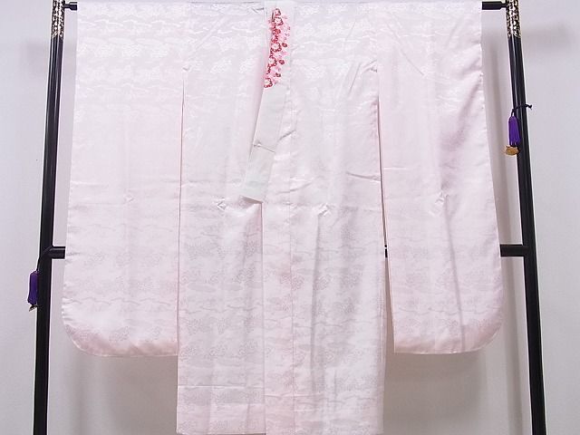平和屋着物■上質な長襦袢　無双仕立て　菊花地紋　半衿刺繍　逸品　CAAB1811ev