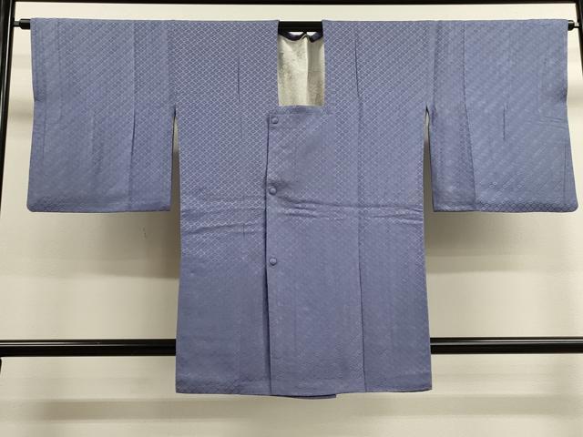 平和屋着物■道行コート　菱繋ぎ地紋　薄花色　正絹　逸品　CAAK3676dy