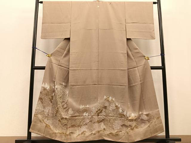 平和屋着物■豪華色留袖　楼閣山水文　暈し染め　金彩　正絹　逸品　BAAM0974gt