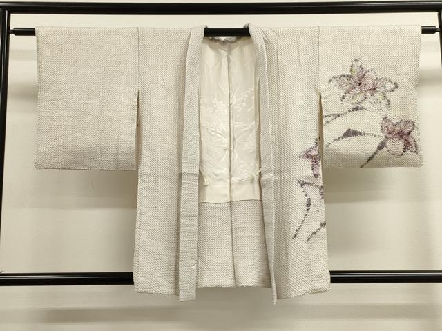 平和屋着物■羽織　総絞り　草花文　暈し染め　正絹　逸品　CAAK3661dy